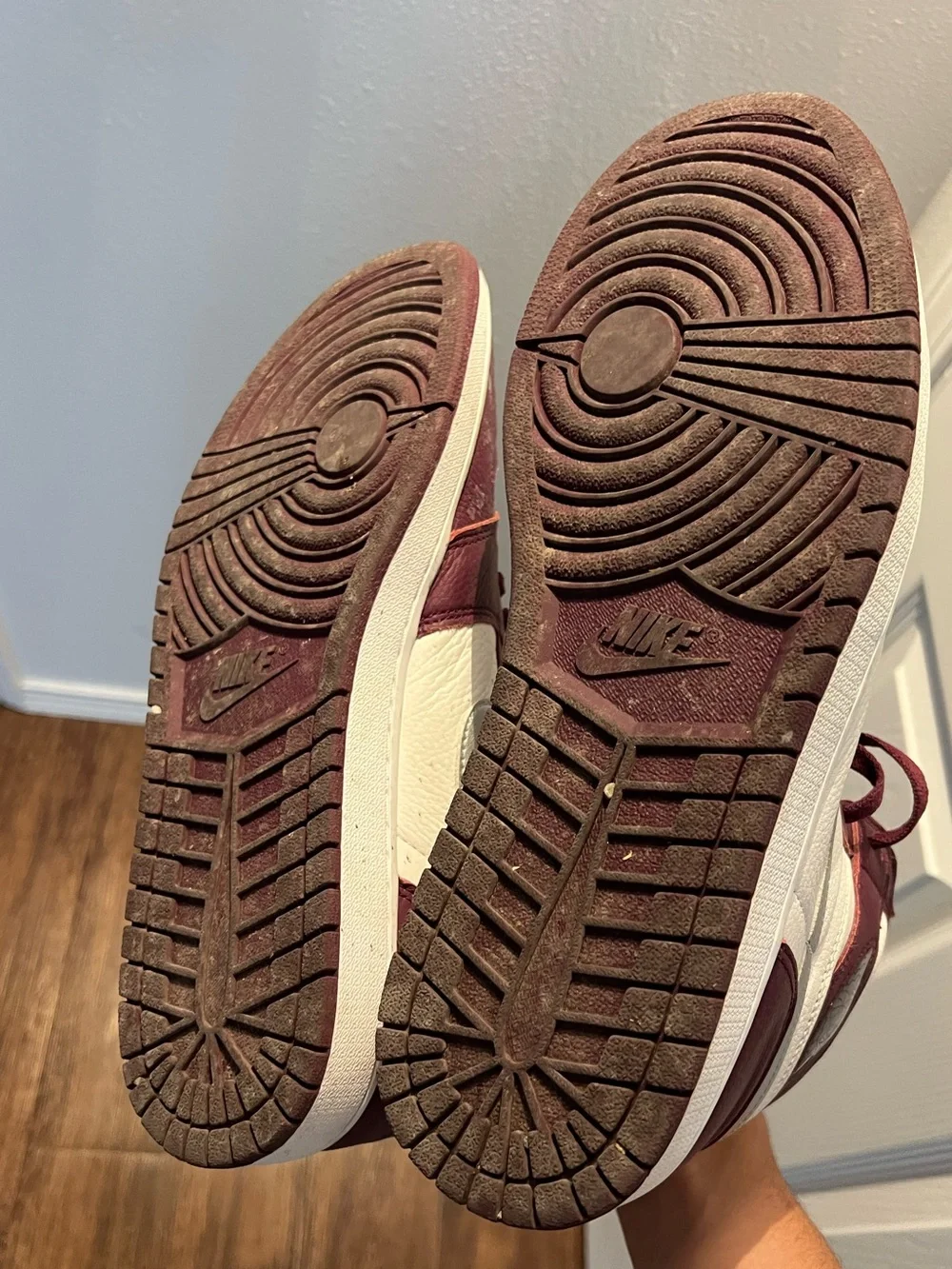 Air Jordan High-Top Men’s Sneakers - Maroon and White